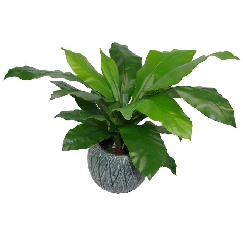 Leaf 60cm Artificial Bird's Nest Fern Plant - Realistic Faux Greenery