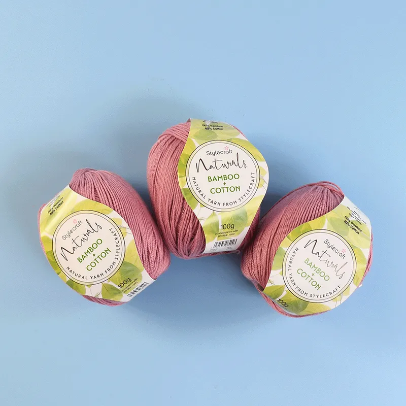 Stylecraft Naturals Bamboo & Cotton DK Value Pack-3x100g Azalea 7135 300g