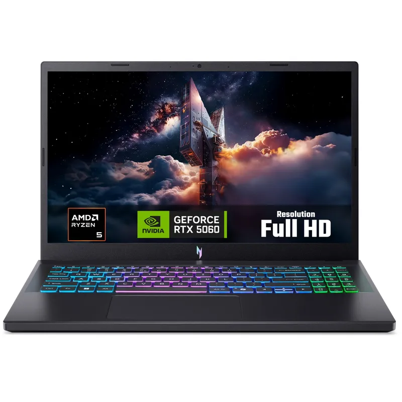 Acer Nitro V 15 V15 (ANV15-A31) gaming laptop - AMD Ryzen 5 150, NVIDIA RTX 5060, 15.6" 165Hz Full HD (1920x1080), 16GB DDR5, 512GB SSD