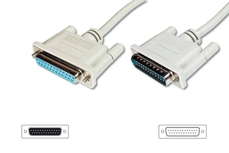 Digitus Datatransfer extension cable. D-Sub25/M - D-Sub25/F