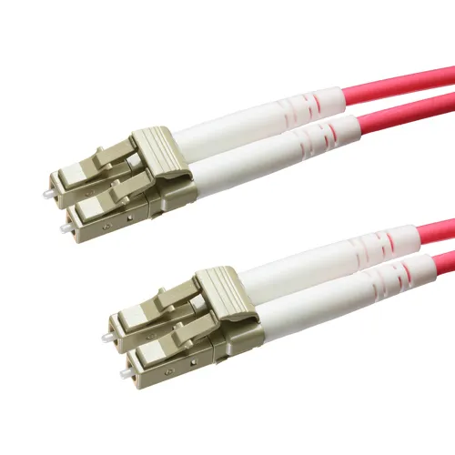 Cablenet 0.5m OM4 50/125 LC-LC Duplex Erika Violet LSOH Fibre Patch Le