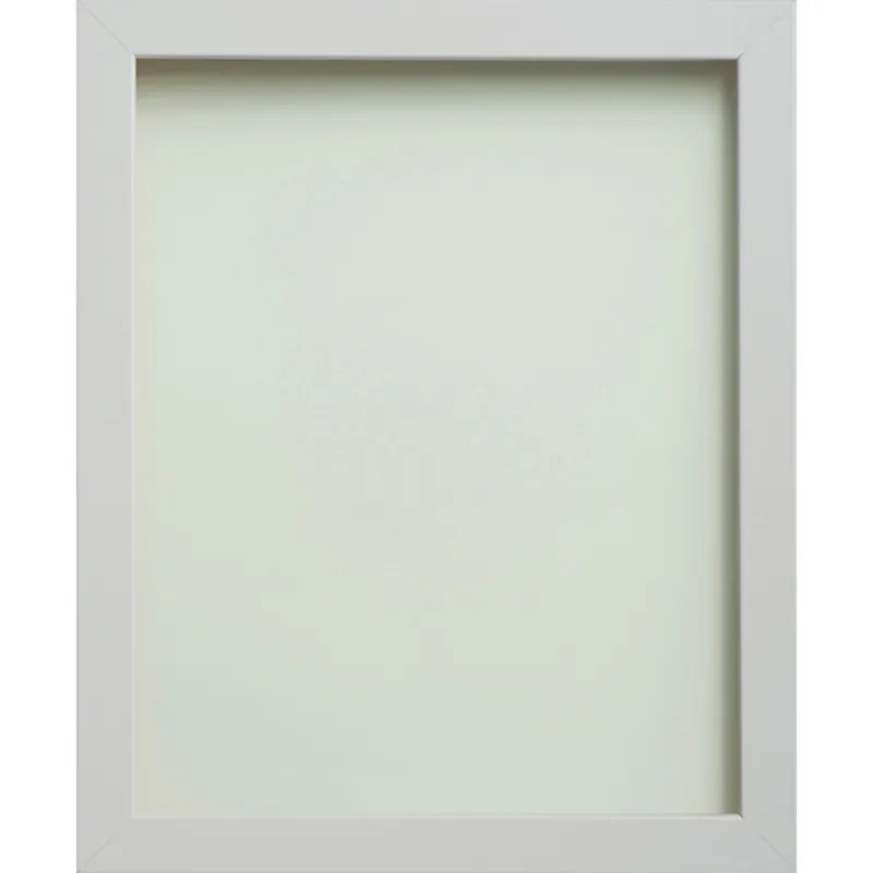 Mdf Picture Frame A4 29.7 X 21cm White Perspex Front Foil Wrap