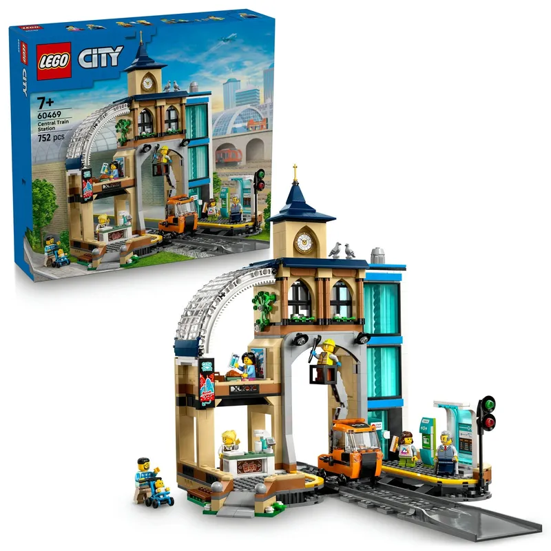 Lego City Trains 60469 Central Train Station Playset for Ages 7 and Up