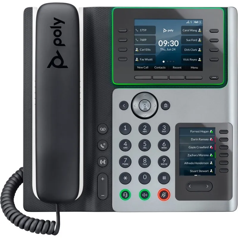 HP Poly Edge E450 IP Phone and PoE-enabled