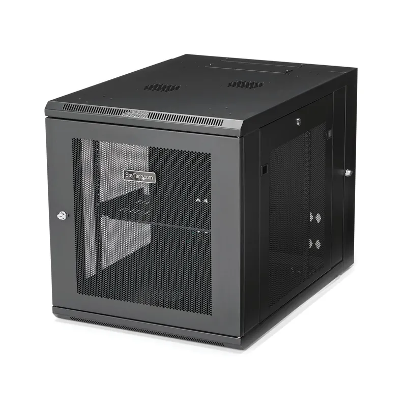StarTech.com 4-Post 12U Wall Mount Network Cabinet with 1U Shelf. 19&q