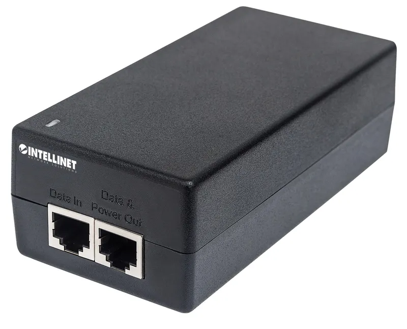 Intellinet Gigabit Ultra PoE+ Injector 1 x 60 W Port IEEE 802.3bt and IEEE 802.3at/af Compliant Plastic Housing (UK Power Cord)
