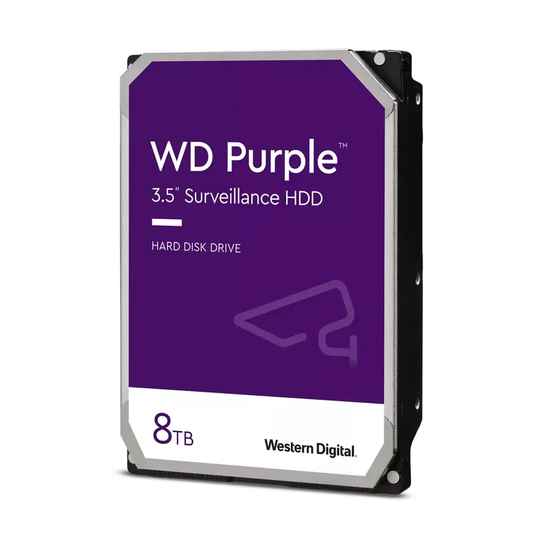 Western Digital Blue Purple. HDD capacity: 8 TB HDD speed: 5400 RPM Storage drive buffer size: 256 MB HDD size: 3.5" Interface: Serial ATA III