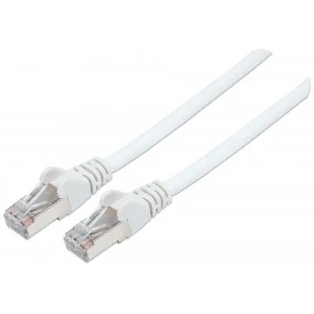 Intellinet Network Patch Cable Cat6 5m White Copper S/FTP LSOH / LSZH PVC RJ45 Gold Plated Contacts Snagless Booted Lifetime Warranty
