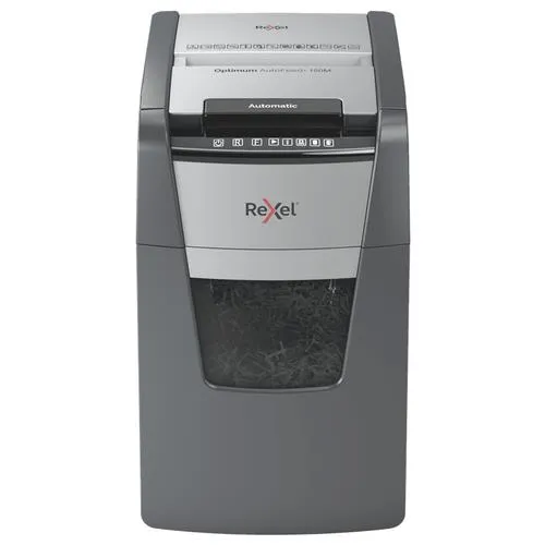 Rexel Optimum AutoFeed+ 150M paper shredder Micro-cut shredding 55 dB 22 cm Black Silver