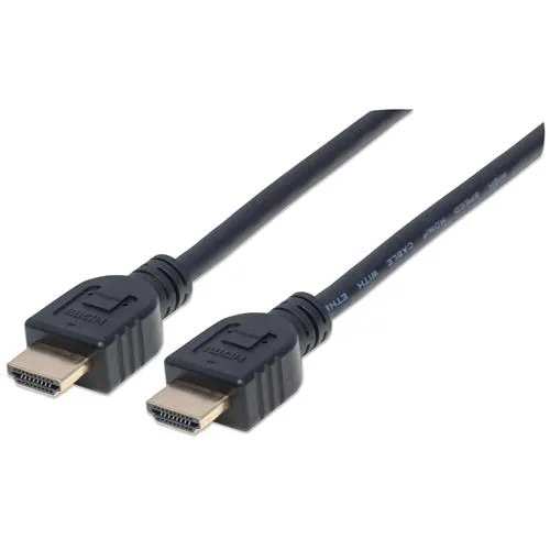 Manhattan HDMI 4K@60Hz Cable with Ethernet - CL3 rated 3m Suitable for In-Wall use For ALL 4K & 1080p/HD uses - when upgrading now or have it ready for when you need it Male to Male Black Ultra HD 4k x 2k Lifetime Warranty Premium High Speed