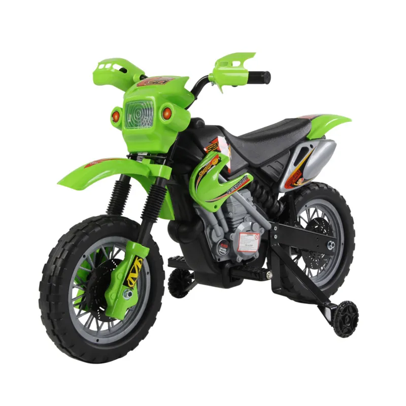 Green 6v Electric Kids Motorbike Ride-on Toy For 3-6 Years