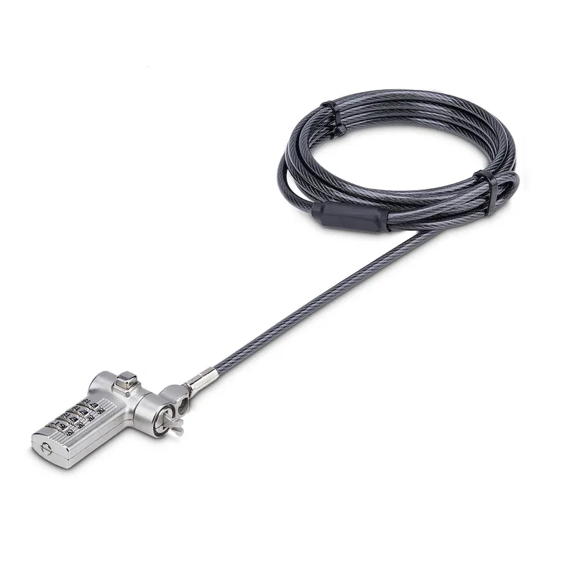 StarTech.com Universal Laptop Cable Lock 6.6ft (2m). Serialized Securi