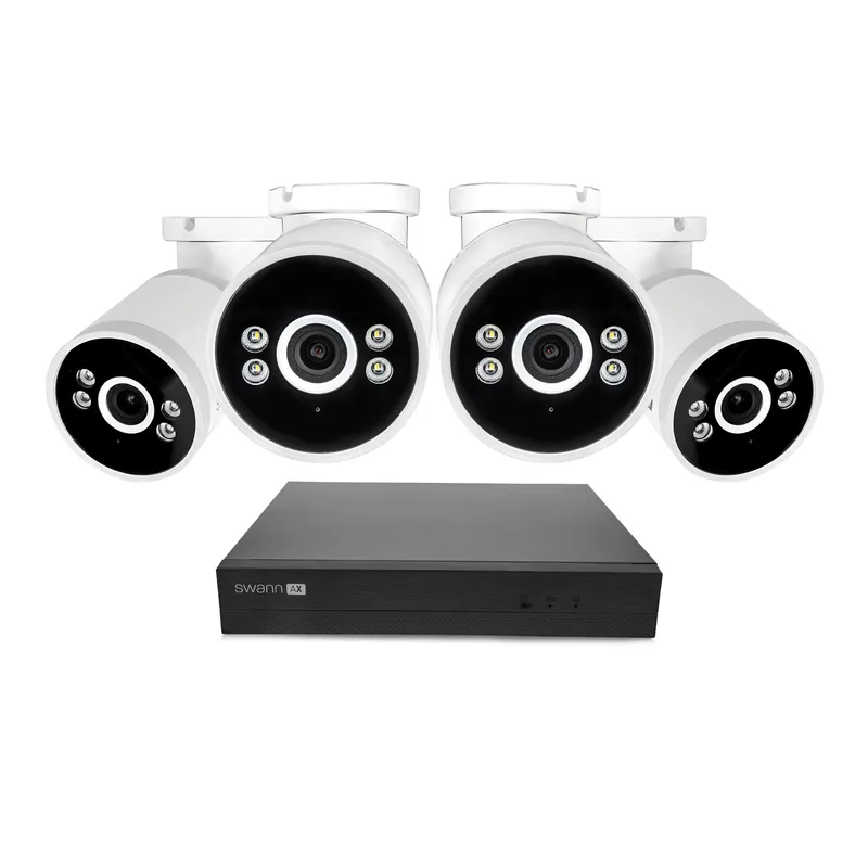 Swann AdvancedX 4K Wired NVR CCTV 4 Bullet Camera Kit 8 Channel 1TB H