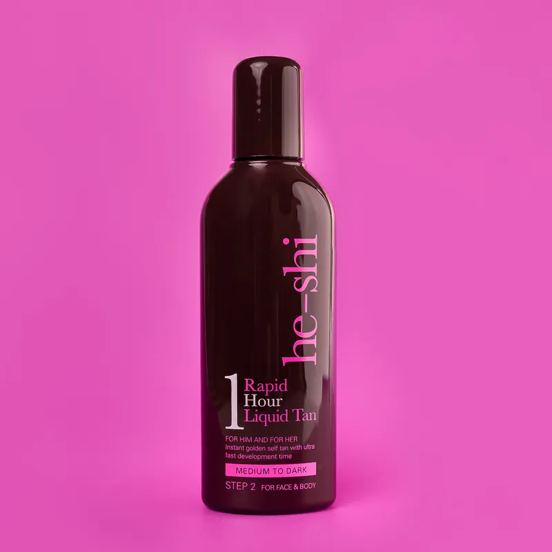 He-shi Rapid 1 Hour Liquid Self Tan - Quick Dry Medium To Dark