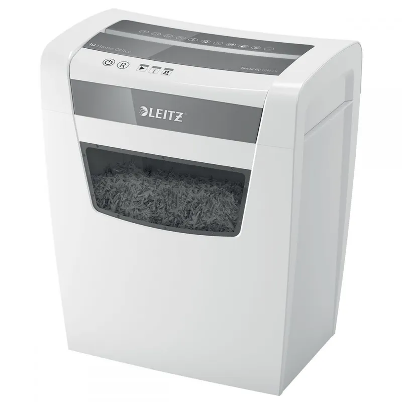 Leitz Iq Home Office Cross Cut Paper Shredder P4 23L White 80091000