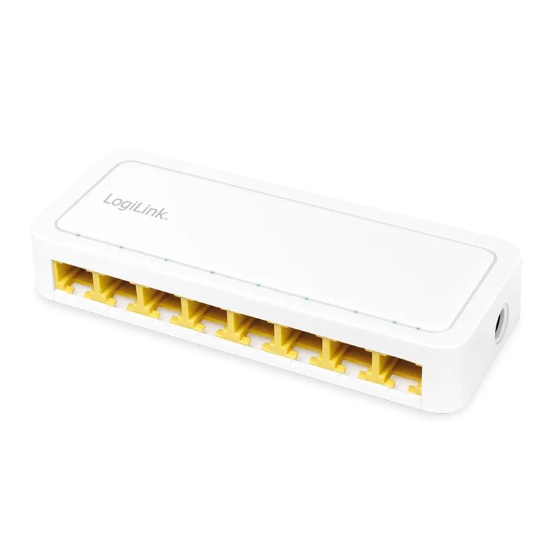 LogiLink Desktop Gigabit Ethernet Switch 8-port. plastic case. white