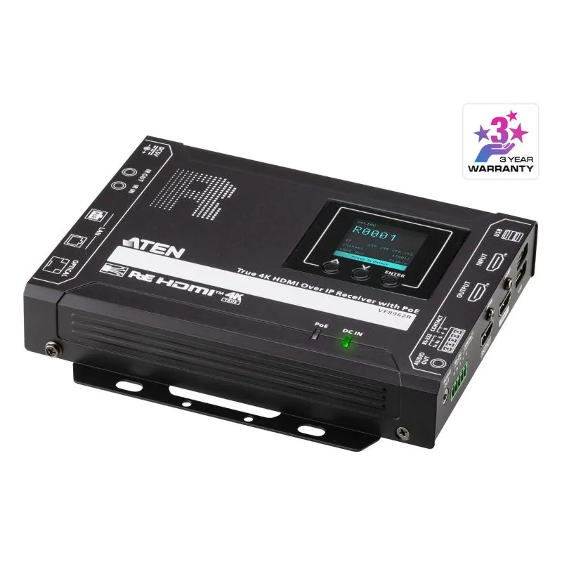 ATEN True 4K HDMI over IP Receiver with PoE