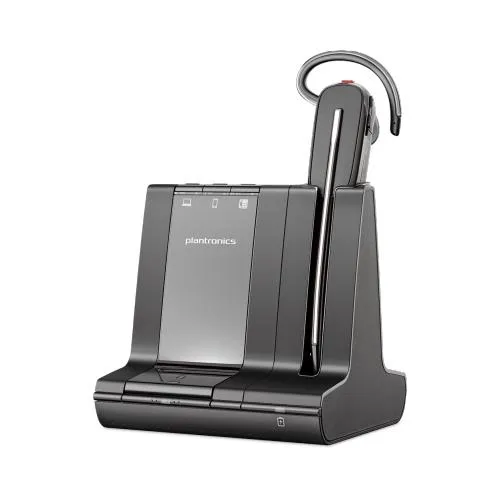 Refurbished POLY Savi 8240 Monaural Convertible Office Wireless Headset - Black