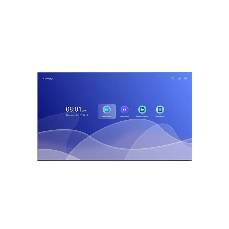Newline STV+ 85" Digital signage flat panel 2.16 m (85") LED Wi-Fi 400 cd/m 4K Ultra HD Black Built-in processor Android 24/7