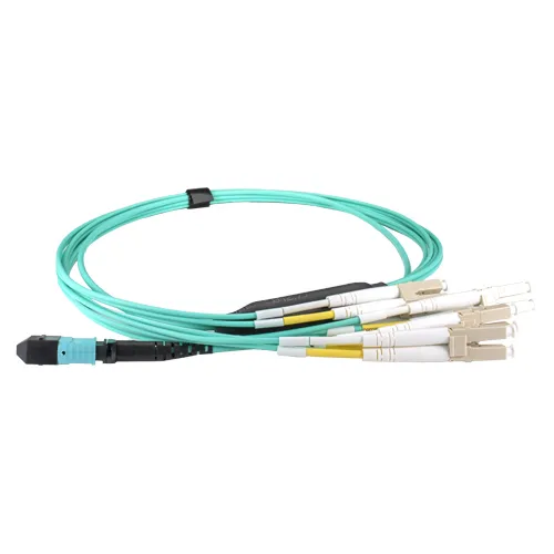 Cablenet MPO-12BO4LC5 InfiniBand/fibre optic cable 5 m 4x LC Aqua colour