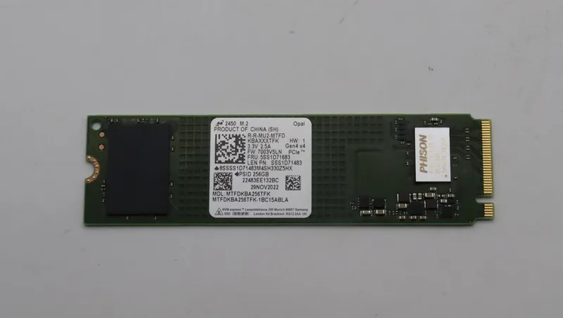 Lenovo 256G M.2 NVMe SSD wih PCIe