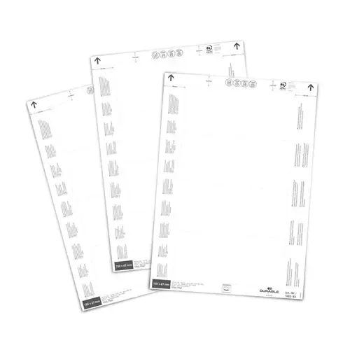 Durable 100302 non-adhesive label 80 pc(s) White Rectangle