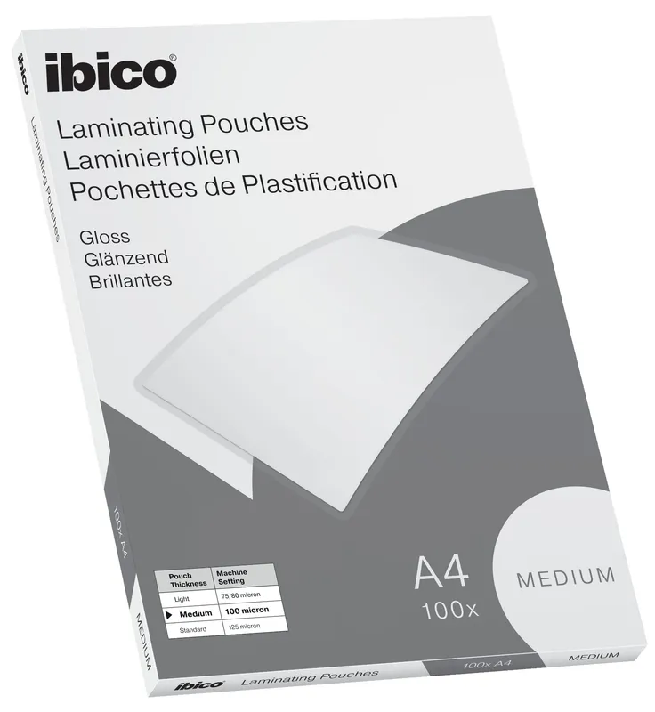 Ibico Basics Medium A4 Laminating Pouches