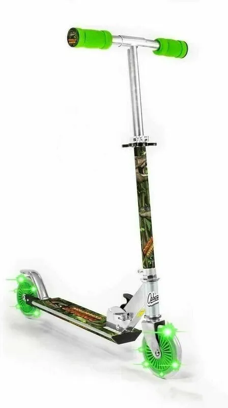 Dinosaur Push Scooter With 2 Light-up Wheels - Children's Outdoor Toy