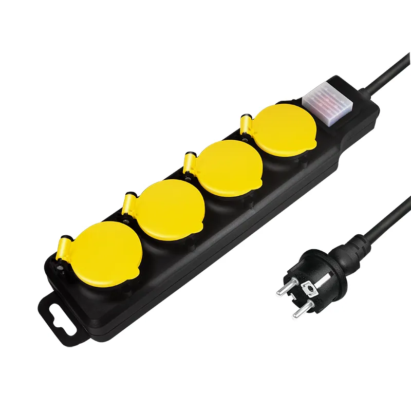 LogiLink LPS254 power extension 1.5 m 4 AC outlet(s) Outdoor Black. Ye