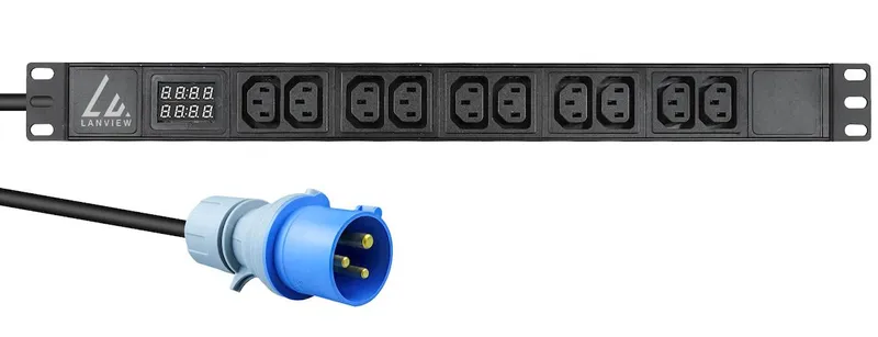Lanview LVR-3MIEC-AMP-10C13 power distribution unit (PDU) 10 AC outlet