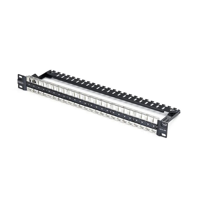 StarTech.com 48 Port 1U Blank Keystone Patch Panel with Cable Manageme