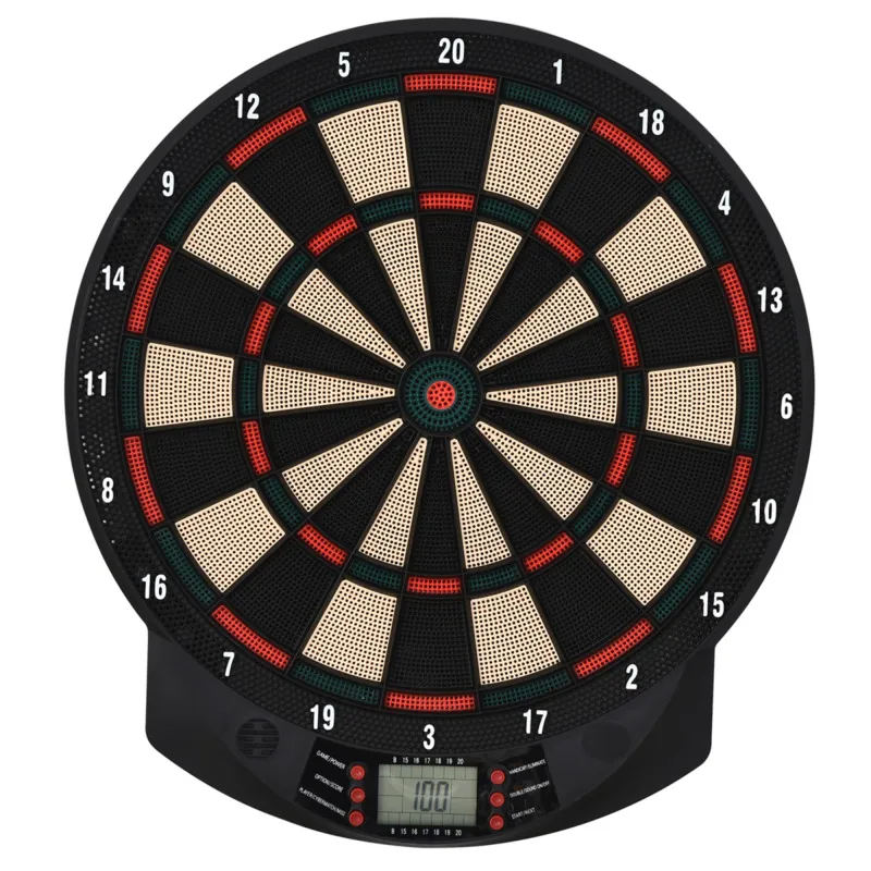 Electronic Dartboard 26 Games 185 Variations With 6 Darts Lcd Display Adjustable Volume