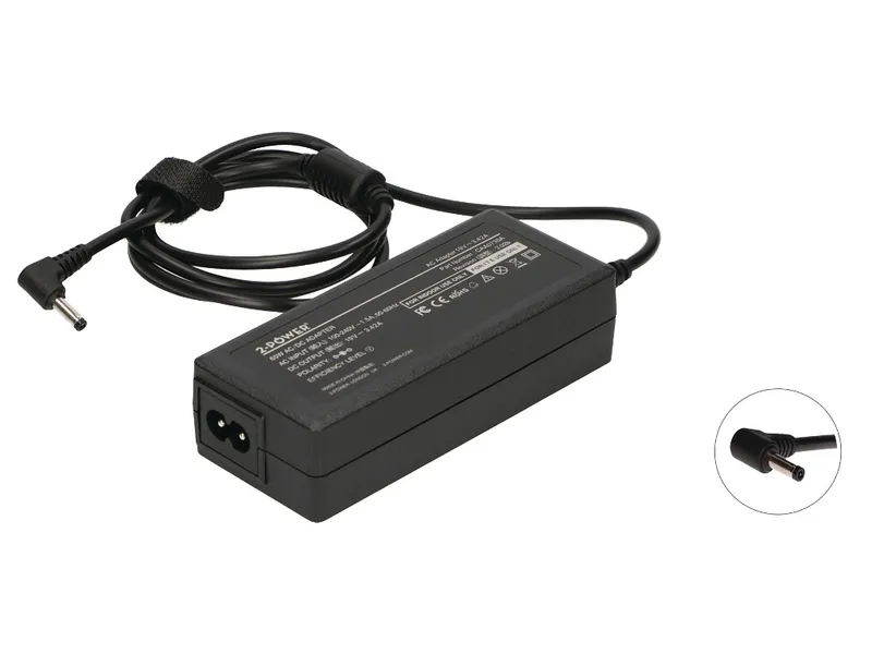2-Power 2P-5A10J40451 power adapter/inverter Indoor 65 W Black