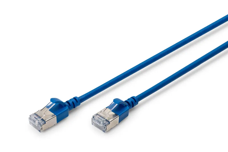 Digitus CAT 6A F-FTP Slim patch cord. 3m. blue