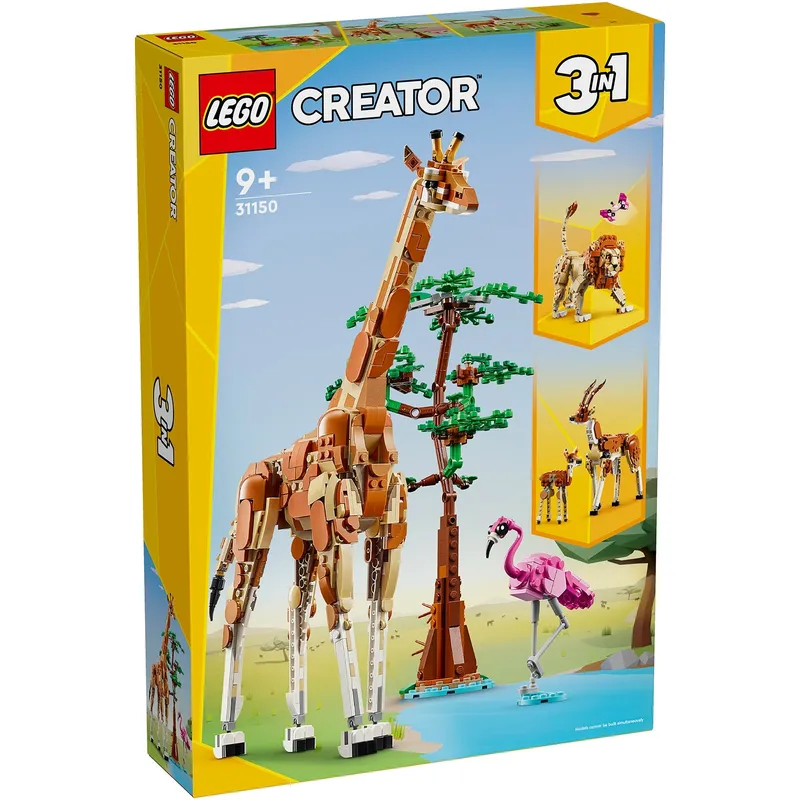 Lego Creator 3 in 1 31150 Wild Safari Animals Playset for Ages 9 & Up