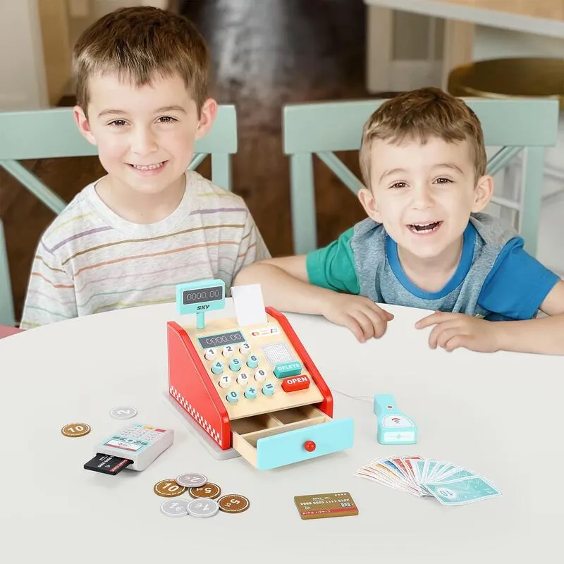 Soka Play Imagine Learn Red & Mint Toy Cash Register - Role-playing & Early Learning