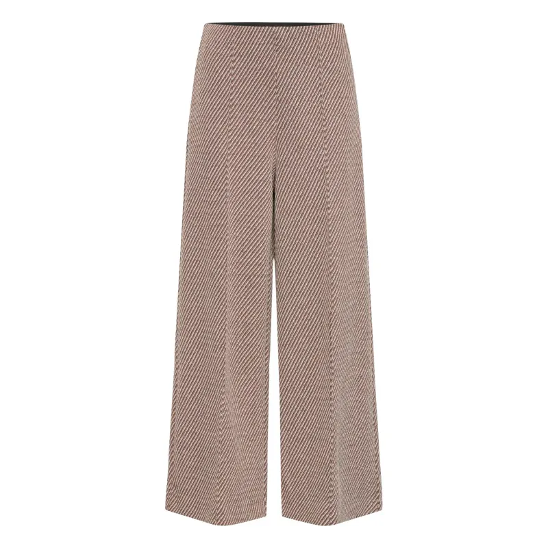 Women's wide twill trousers Ichi Kate