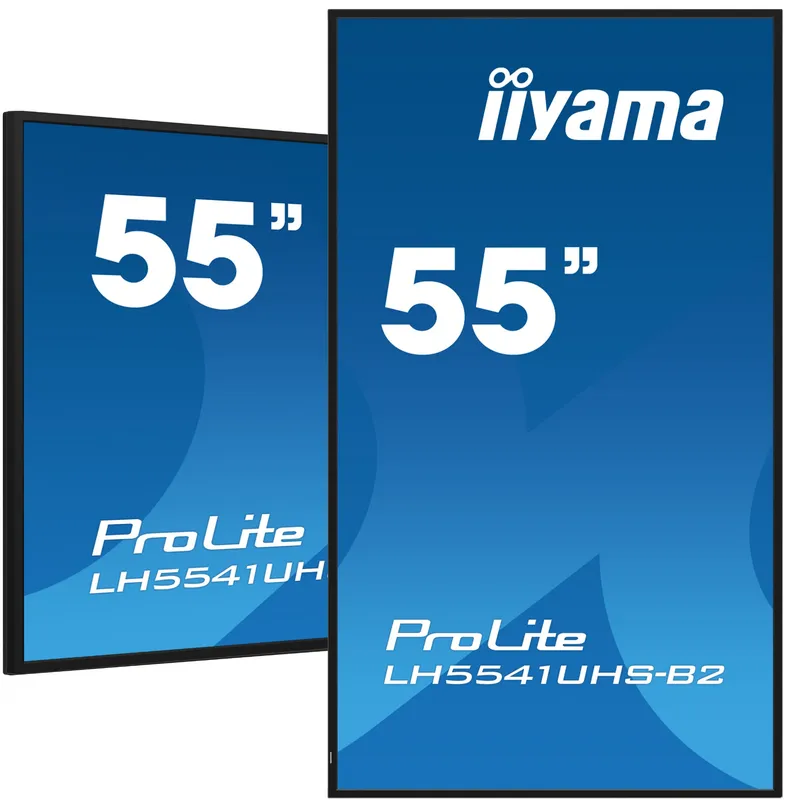 iiyama LH5541UHS-B2 Signage Display Kiosk design 138.7 cm (54.6") LCD 500 cd/m 4K Ultra HD Black Built-in processor 24/7