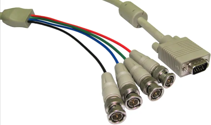 Cables Direct 2m HD15 M / 4x BNC M VGA (D-Sub) Grey