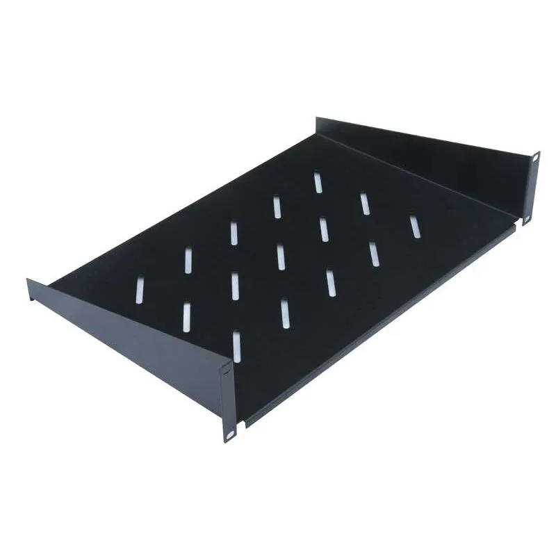 FDL 1U 300mm FRONT FIXING CANTILEVER SHELF - BLACK