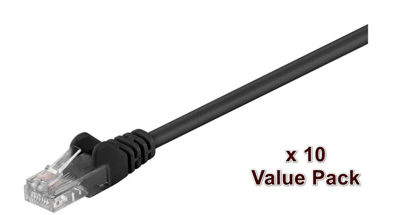 Microconnect V-UTP5005SVP networking cable Black 0.5 m Cat5e U/UTP (UT
