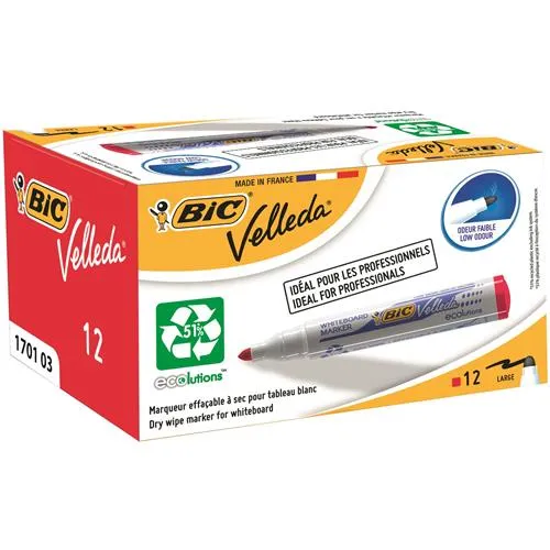 BIC Whiteboard Velleda ECOlutions 1701 marker 12 pc(s) Red
