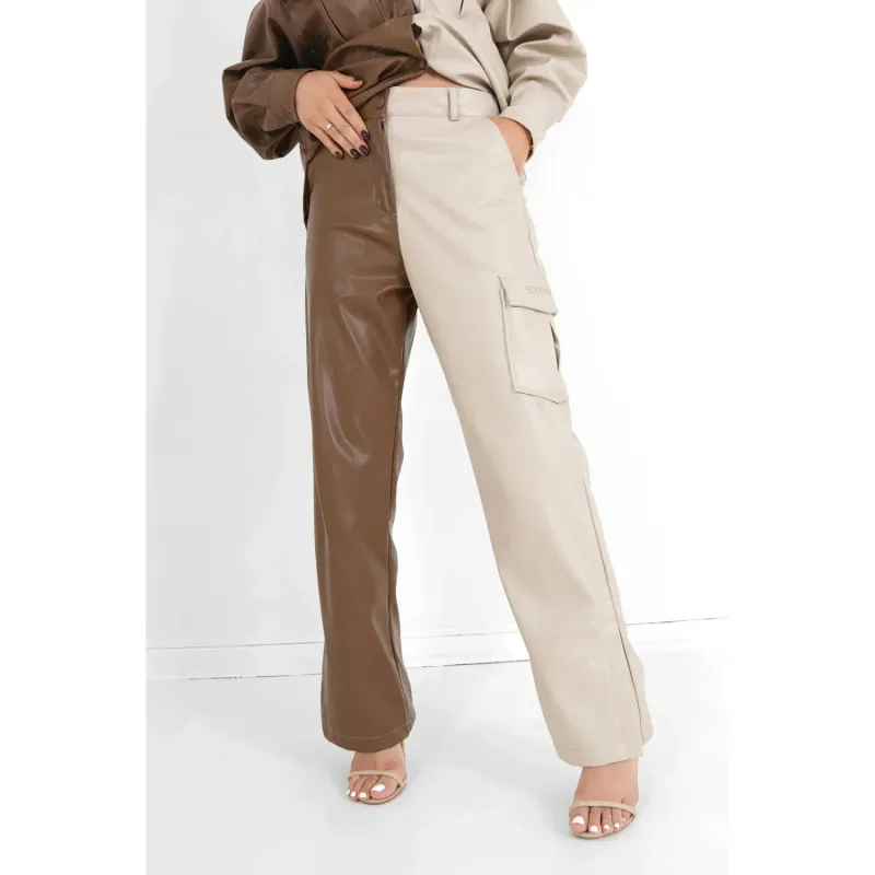 Women's faux leather trousers Sixth June