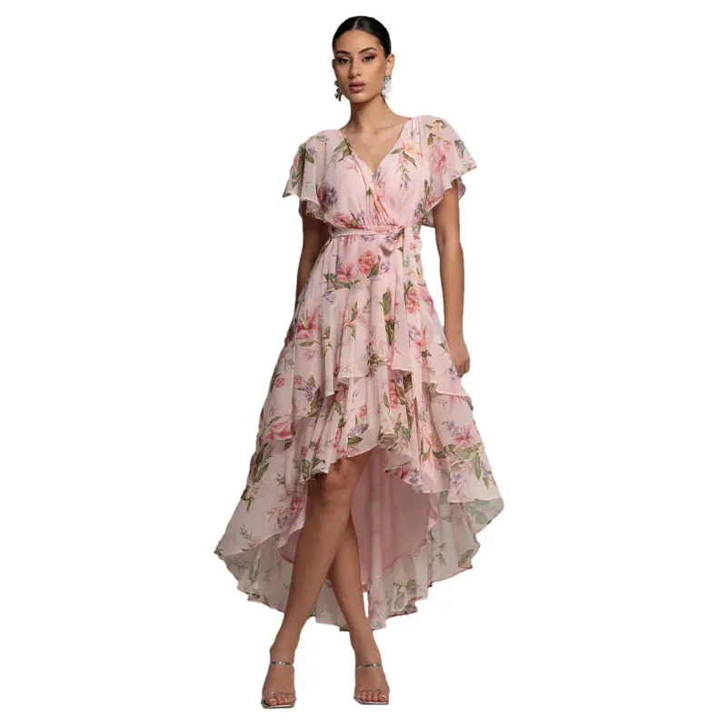 Wrap dress for women Goddiva Midaxi