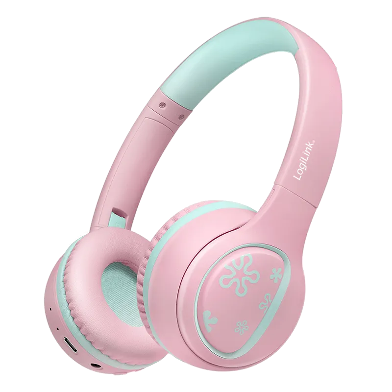LogiLink BT 5.4 Kids Headset. pink