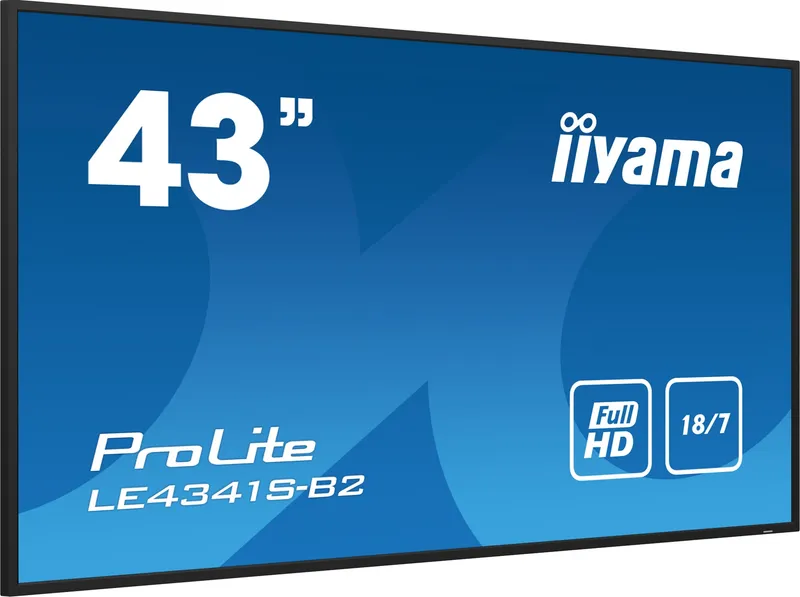 iiyama PROLITE LE4341S-B2 Digital signage flat panel 108 cm (42.5") LCD 1920 x 1080 pixels 18/7