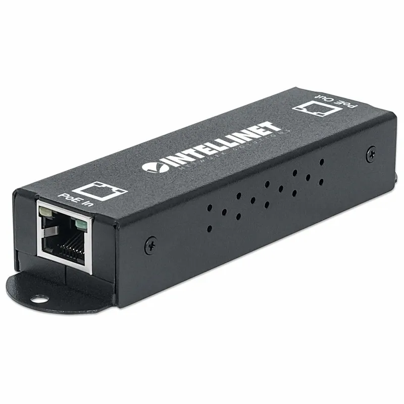 Intellinet Gigabit High-Power PoE+ Extender Repeater IEEE 802.3at/af Power over Ethernet (PoE+/PoE) metal