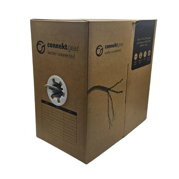 connektgear 305m CAT6 UTP Stranded LS0H Network Cable Drum - 24AWG - G