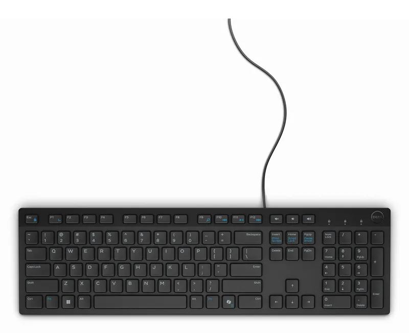 DELL Wired Keyboard - KB216 - Spanish (QWERTY) - Black
