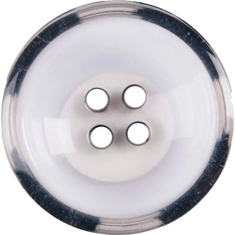 Milward Carded Buttons Rimmed 4 Hole Black 22mm Pack of 2
